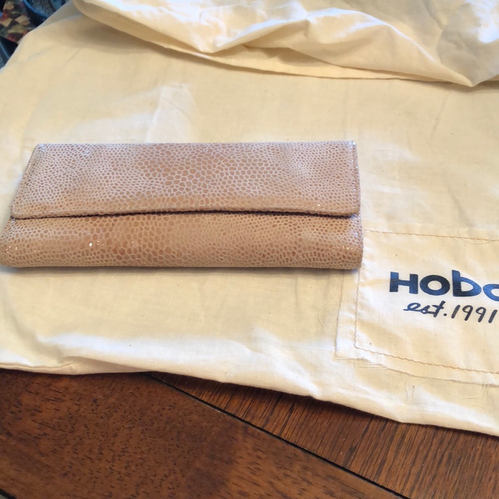 HOBO leather snakeskin wallet